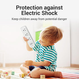 ForgeNest three-outlet surge protector ideal for patio lighting and garden decor