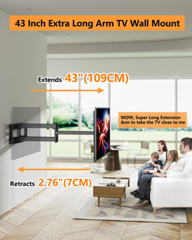 FORGING MOUNT full-motion mount allowing versatile viewing angles.
