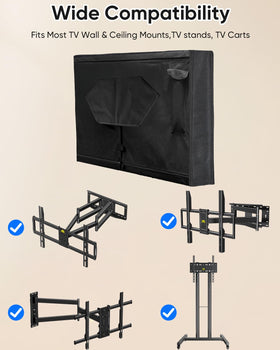 FORGING MOUNT Outdoor TV Cover easy-slip-on design saves time during setup