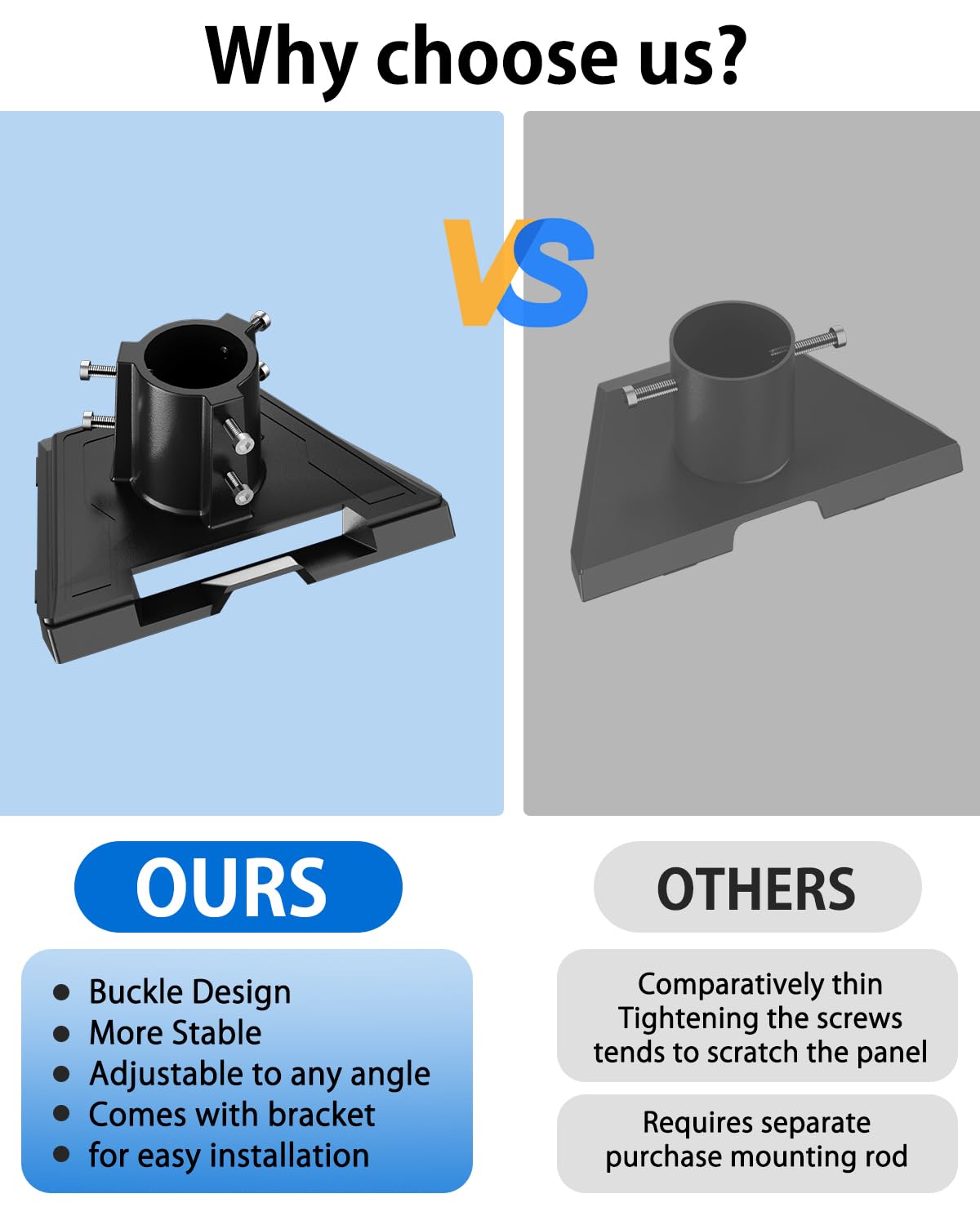 Concealed cable port keeps Ethernet cables tidy and protected.