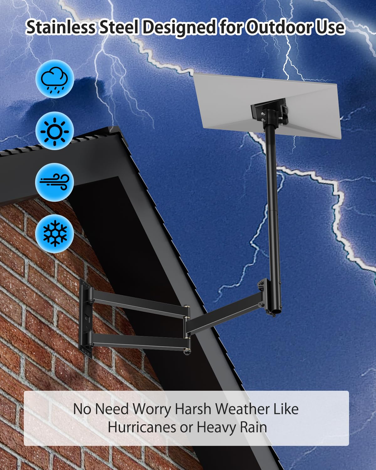 Weather-ready pipe adapter designed for screw-free, secure installation.