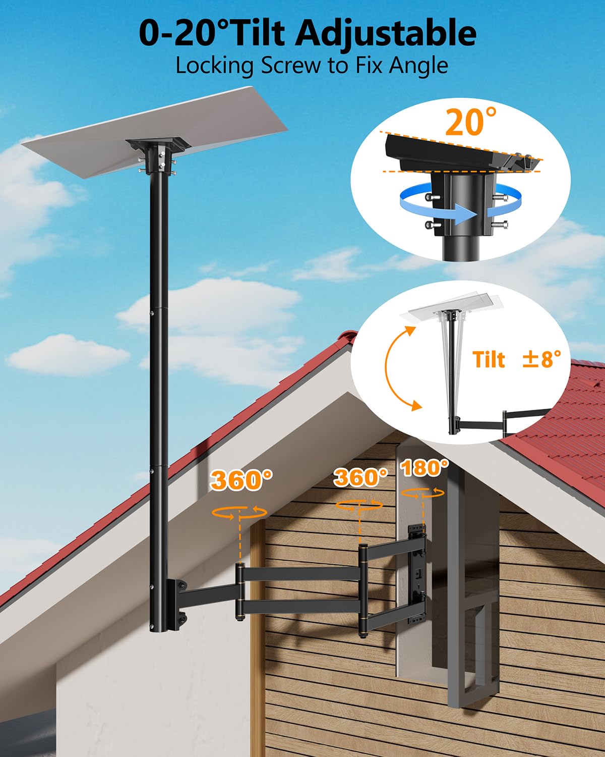 Forging Mount Starlink Gen 3 pipe adapter enables durable outdoor mounting.