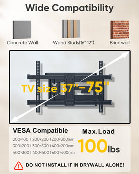 FORGING MOUNT wall-mount sits 2.5 inches from wall, saving space