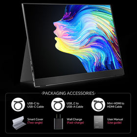 ForHelp True 4K portable monitor positioned on a laptop for multitasking