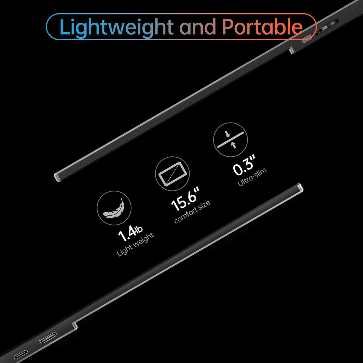 ForHelp True 4K portable monitor integrated into a PS5 gaming setup