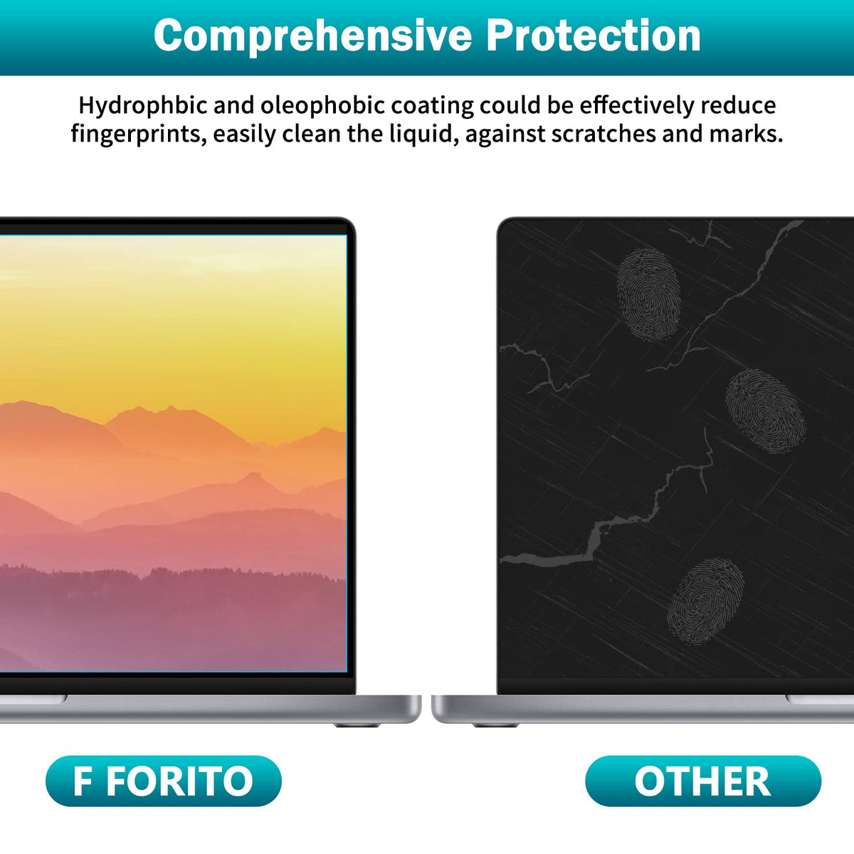 Forito scratch-resistant layer protecting the display surface.
