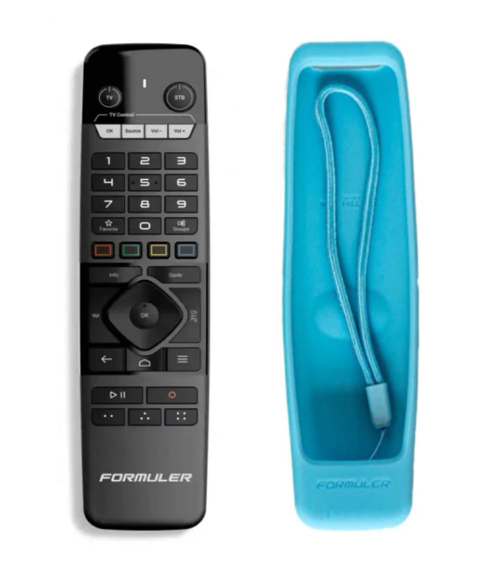 Formuler IR remote for Z7+5G shows compact ergonomic design for quick control