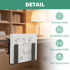 FOROIRON easy-tighten-knob ensures firm desk grip on wood, glass, or steel desks.