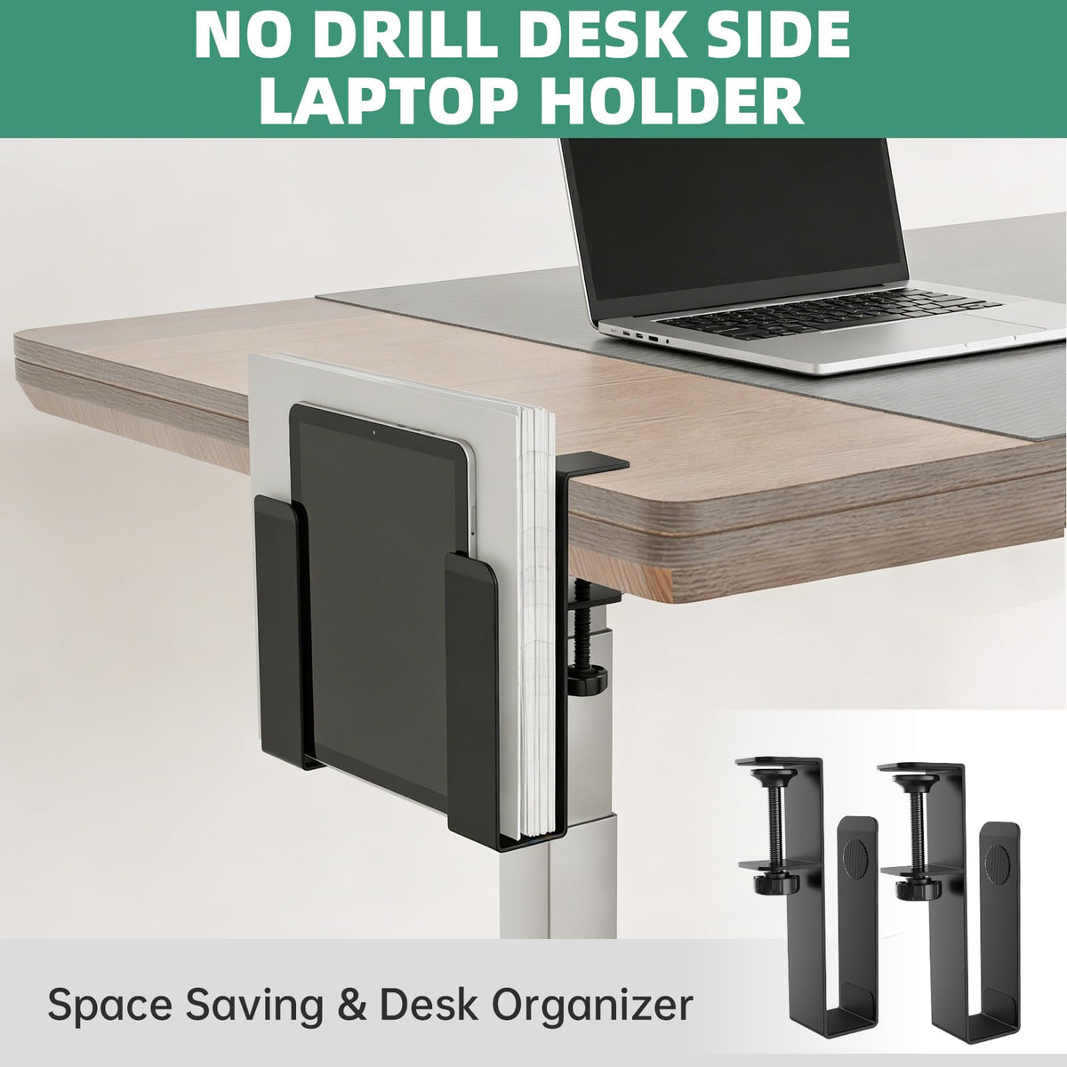 FOROIRON no-drill desk clamp installation secures your workspace quickly.