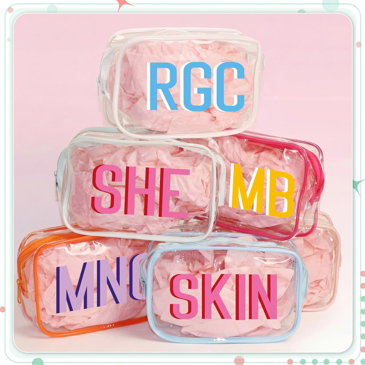 ForraFun colorful 3D letters brighten bags, cups, and gear