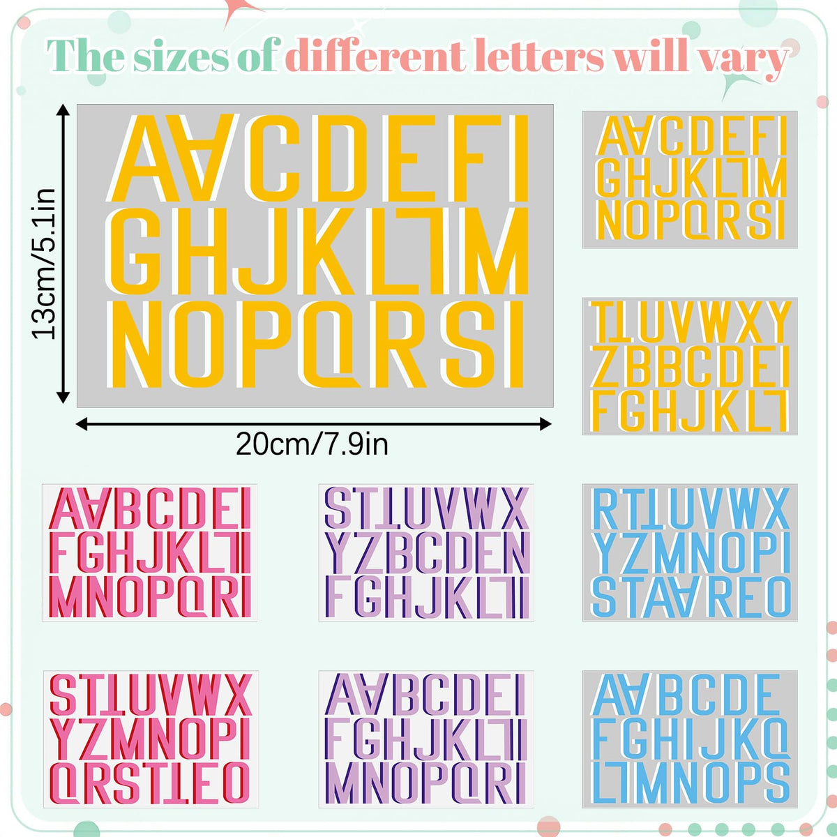 ForraFun shadow monogram stickers add depth and bold color to personal items