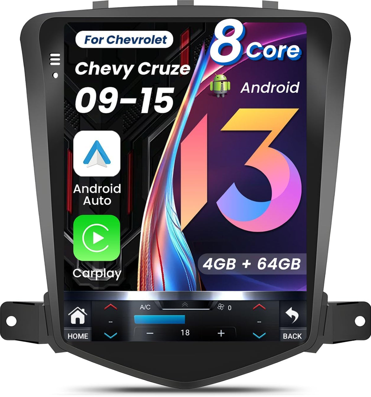 Fortdows 8Core unit on a 10.4-inch touchscreen delivers navigation and apps.