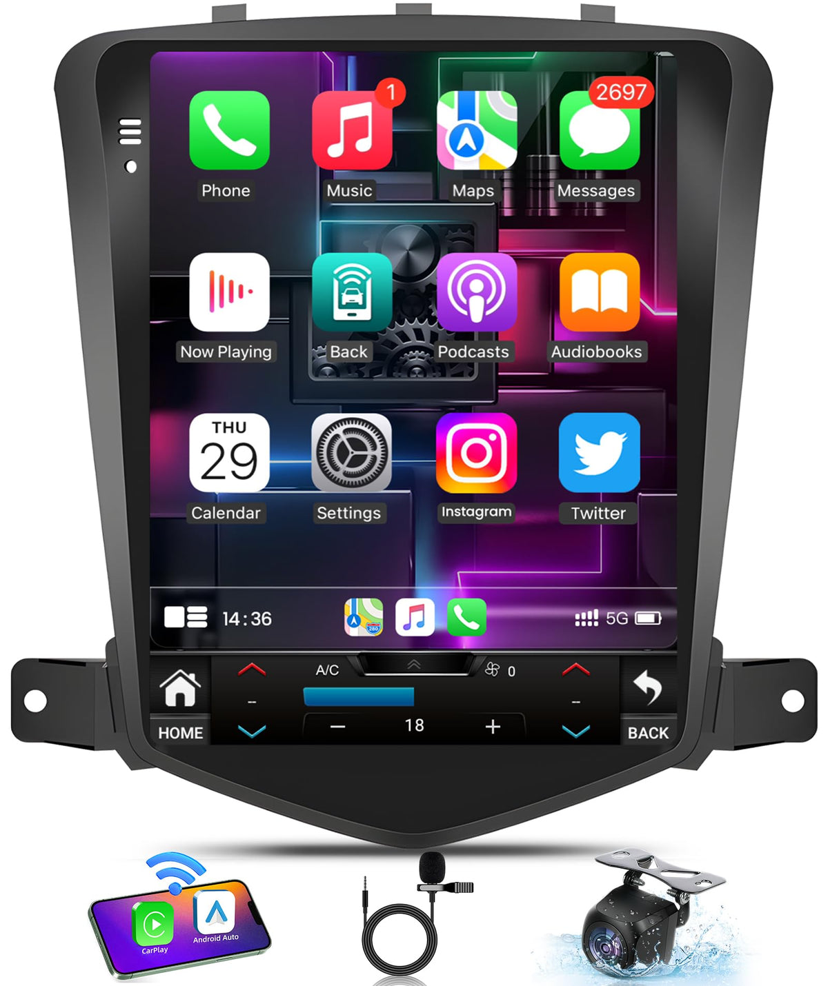 Fortdows 8core Android radio for Cruze dashboard install enhances factory integration