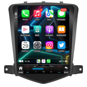 Fortdows Chevy Cruze radio front view with Android head unit and enhanced infotainment.