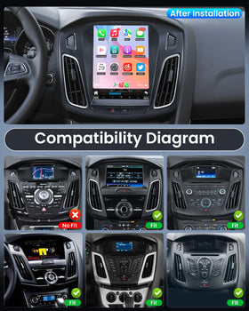 Fortdows Ford Focus 2012-2018 10.4-inch touchscreen displaying apps