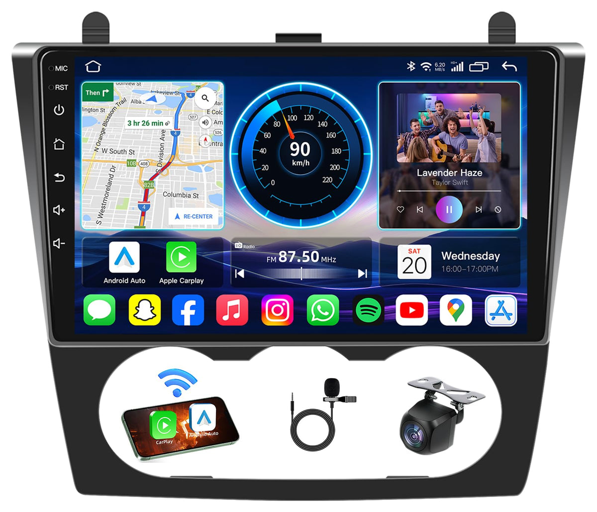 Fortdows 9-inch IPS screen for Nissan Altima enhances navigation and media clarity