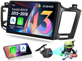 Fortdows 10.2-inch IPS display in RAV4 showing clear navigation and media view.