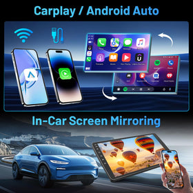 Fortdows wireless CarPlay and Android Auto for seamless smartphone integration