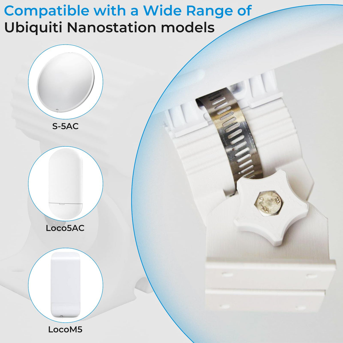 Foruly wall mount bracket Loco M5 offers 165° swivel for flexible rooftop mounting