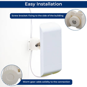 Foruly bracket supports outdoor coverage across campuses and homes