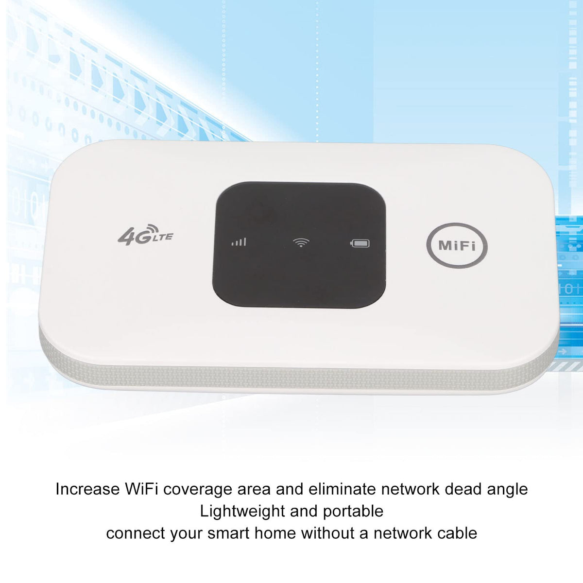 FOSA 4G LTE hotspot back panel, showing ports and SIM slot for quick setup.