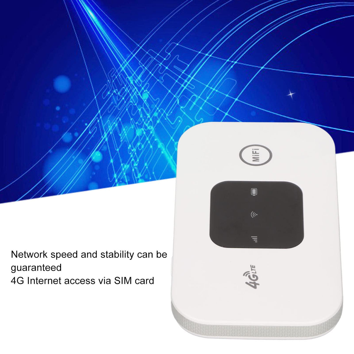 FOSA 4G LTE hotspot battery indicator, signaling reliable power for travel days.
