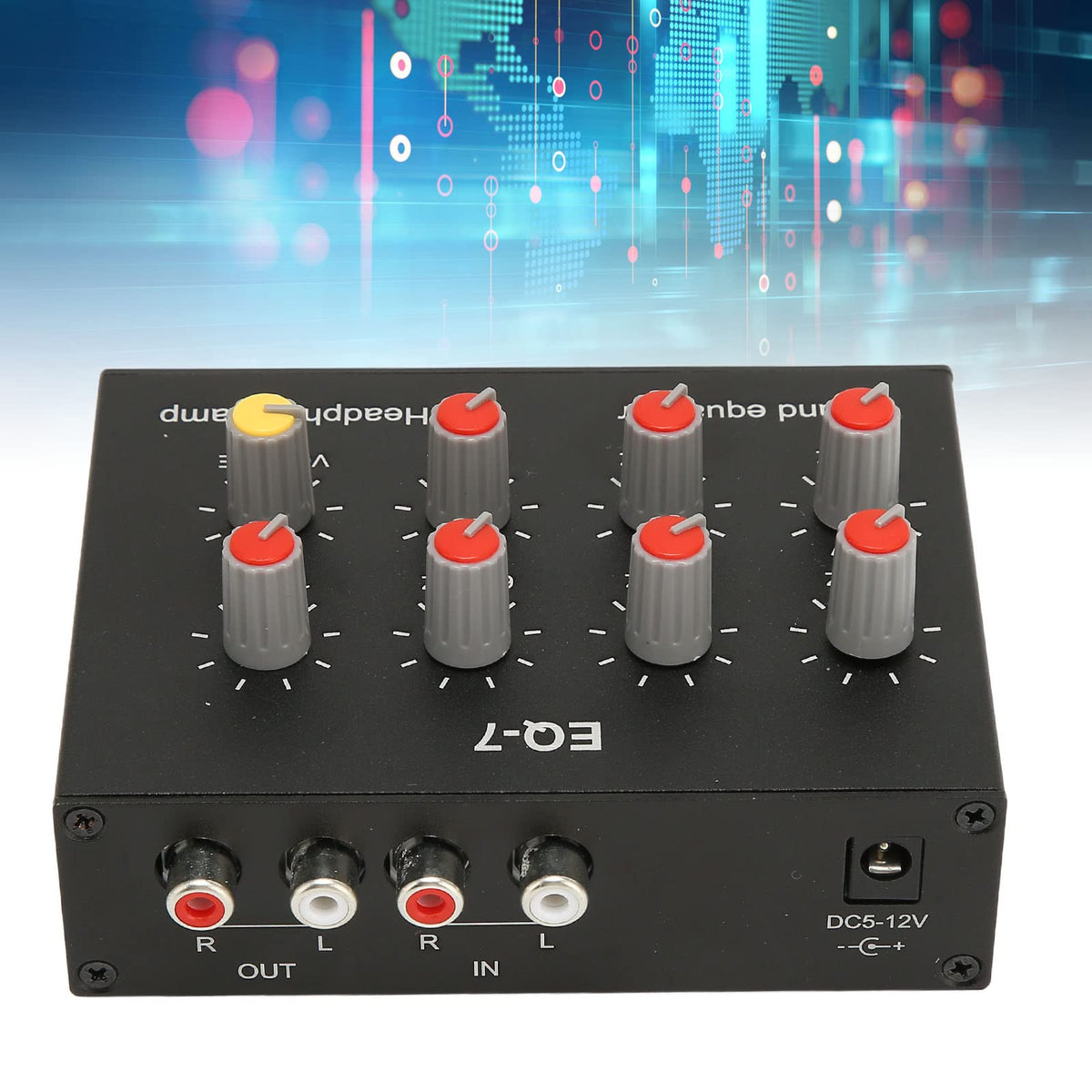 FOSA 7-band equalizer dual-channel output input suited for podcasts and recording.
