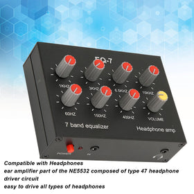 FOSA 7-band equalizer knobs and dials enable precise gain control for recording.