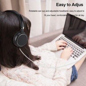 FOSA rotatable ear cup detail showing adjustable angle for comfort