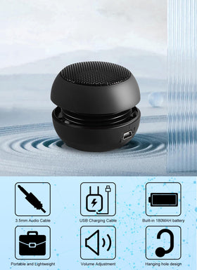 FOSA speaker with included audio and USB cables, ready-to-use benefit