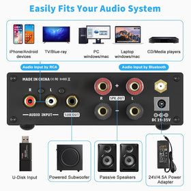 Fosi Audio BL20C U‑disk slot and display playing files for standalone playback