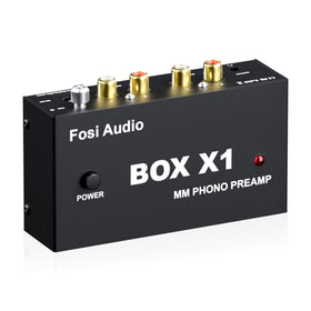 Fosi Audio front panel showing controls and indicator plus reliable connection benefit