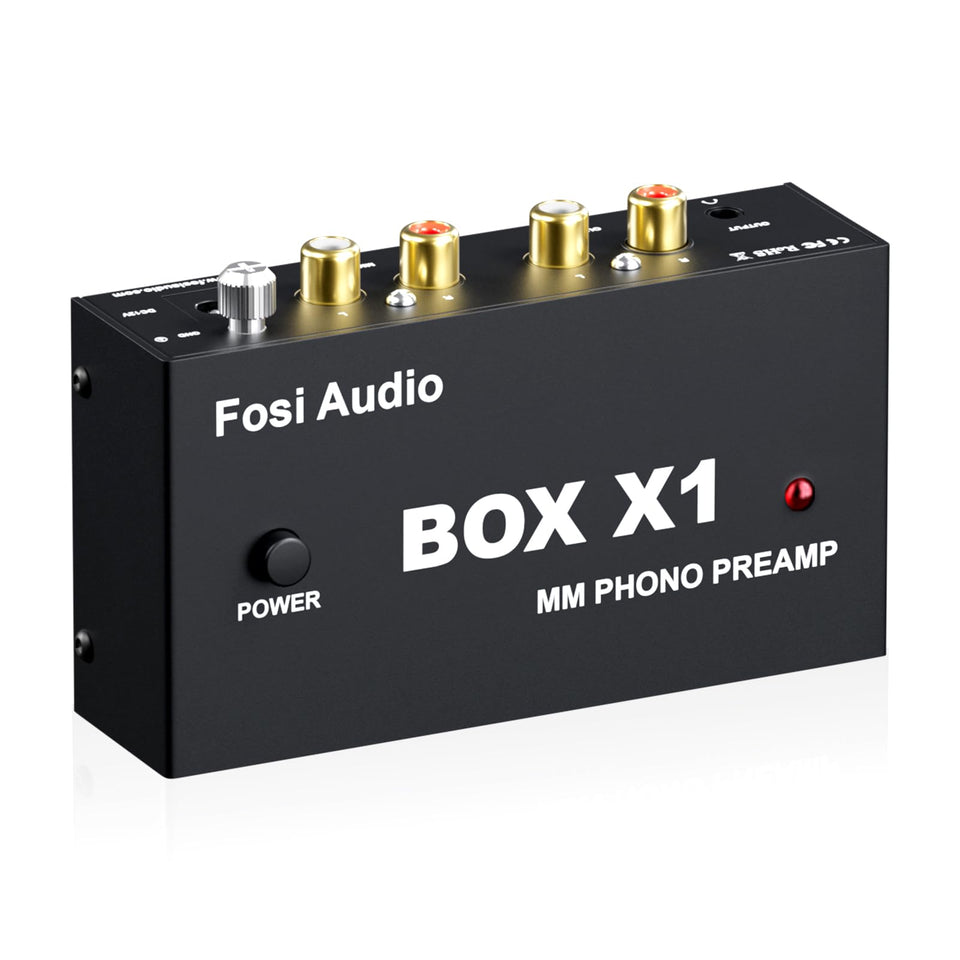 Fosi Audio front panel showing controls and indicator plus reliable connection benefit