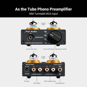 Fosi Audio Box X2 grounding post detail for turntables