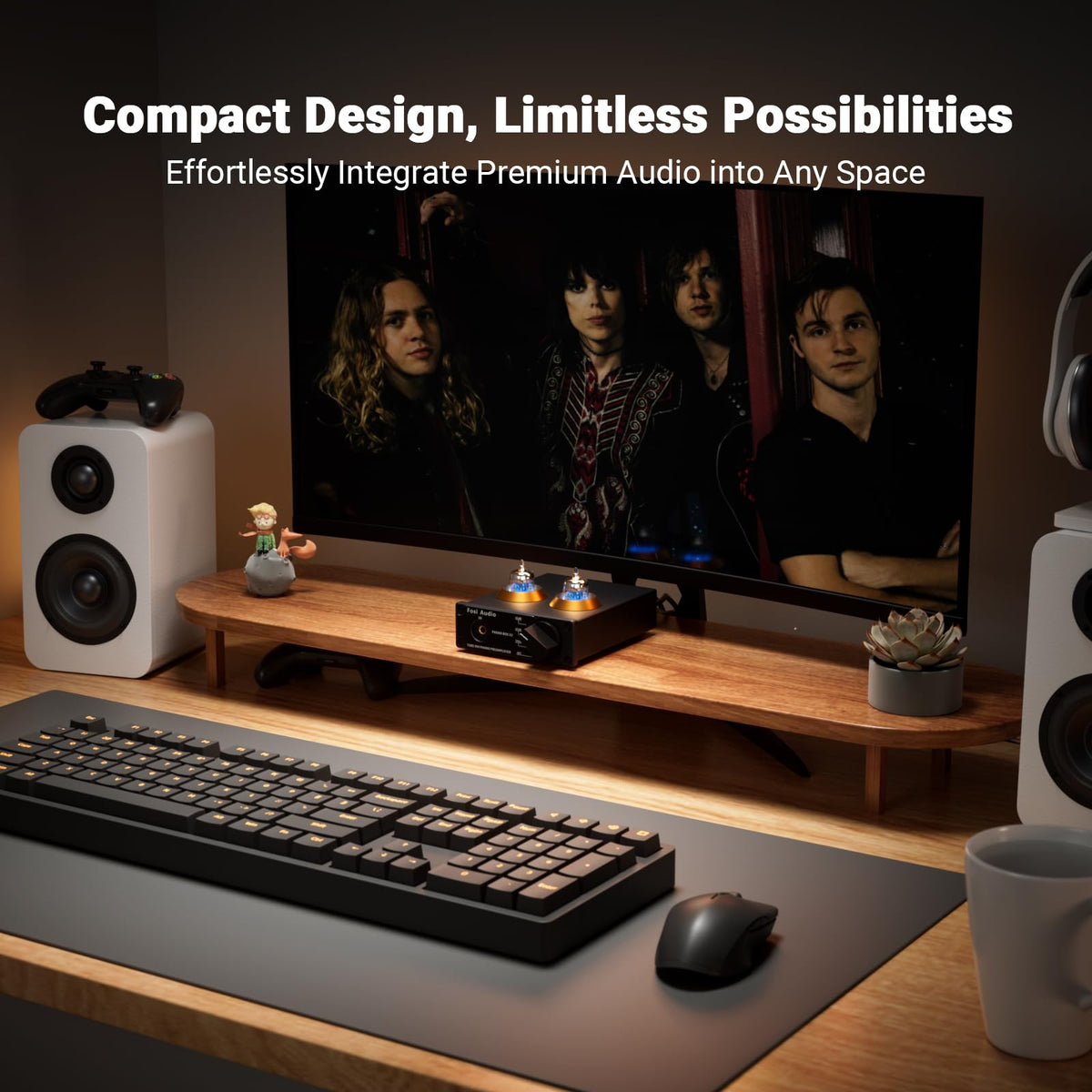 Fosi Audio Box X2 power supply connected for reliable operation