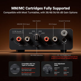 Fosi Audio Box X5 gold-plated RCA jacks ensuring reliable signal transfer