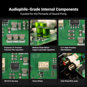 Fosi Audio Box X5 internal OPA1612 op-amp view for audiophile-grade signal path