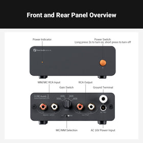 Fosi Audio Box X5 RIAA equalization detail for accurate vinyl playback