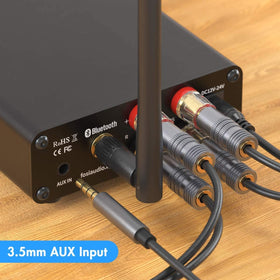 Fosi Audio BT10A paired with phone streaming Bluetooth for convenient music playback