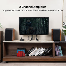 Fosi Audio BT20A compact design fits on shelves and desks