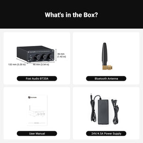 Fosi Audio BT20A paired with bookshelf speakers for balanced room listening