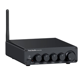 Fosi BT30D Pro front panel with accessible controls for quick setup