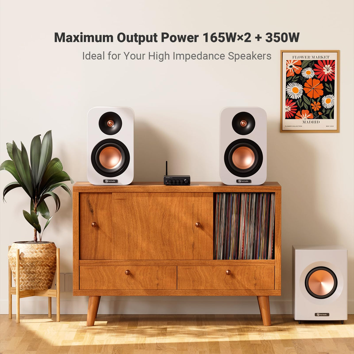 BT30D Pro rear ports show multiple speaker and sub connections