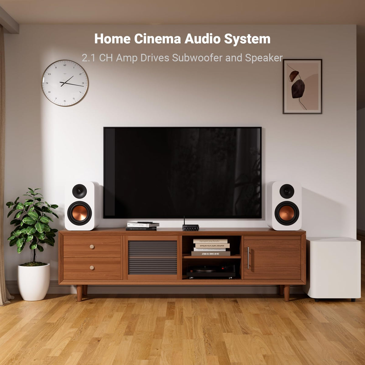 Fosi Audio BT30D top knobs enable precise bass and treble adjustments