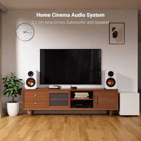 Fosi Audio BT30D top knobs enable precise bass and treble adjustments