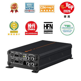 Fosi Audio CA30 bridge mode setup illustrating subwoofer power option