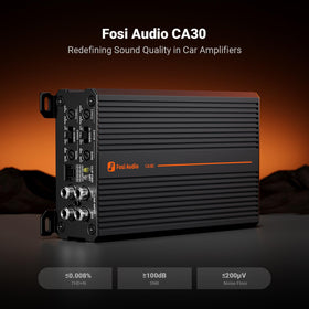 Fosi Audio CA30 compact design under a car seat for discreet integration