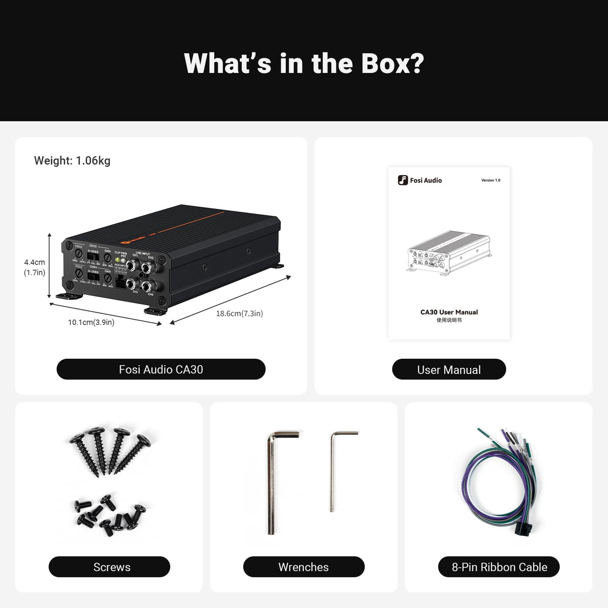 Fosi Audio CA30 durable auto-grade components built for long-term use