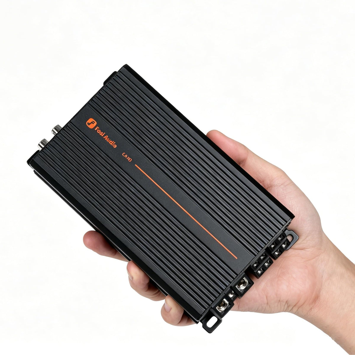 Fosi Audio CA30 front panel view showing compact design for easy car installation