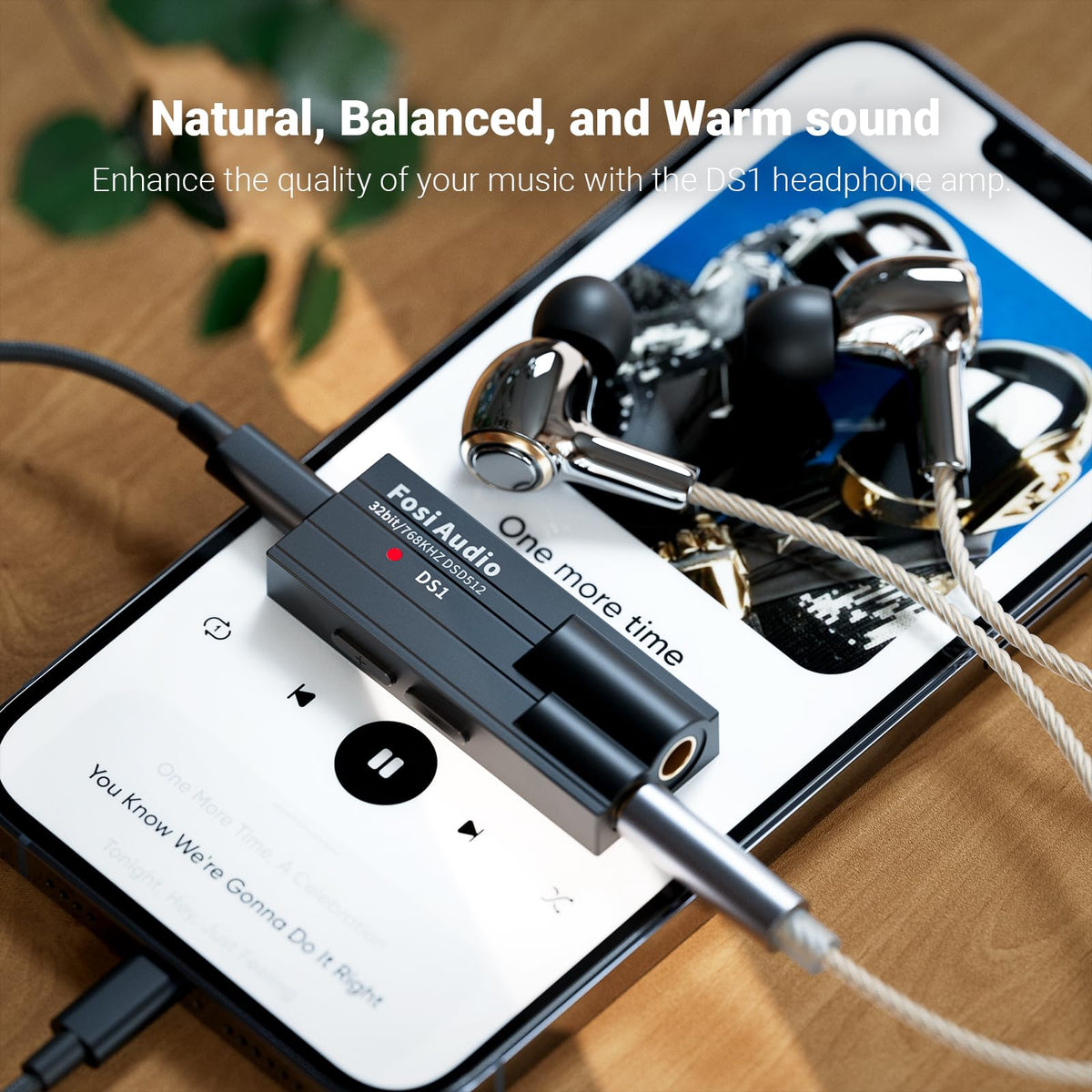 DS1 offers 3.5mm and 4.4mm outputs for versatile listening setups